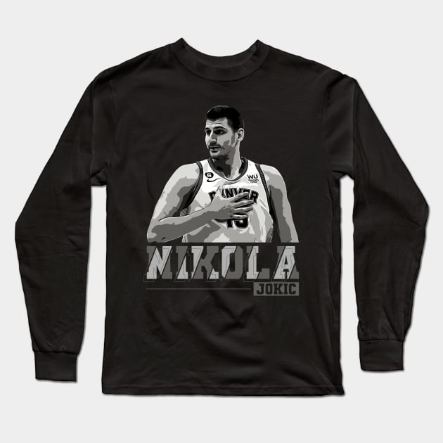 Nikola Jokic Long Sleeve T-Shirt by Aloenalone